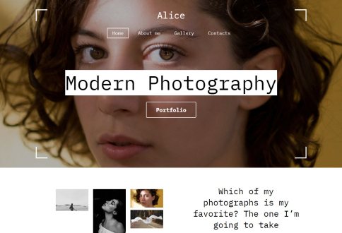 Landing page/Alice